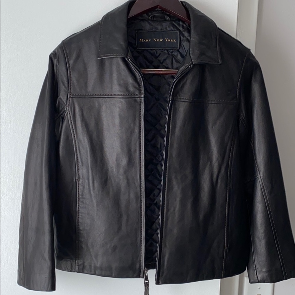 ❤️Marc New York genuine leather coat size 12